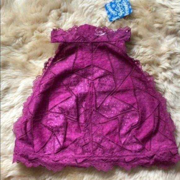 FP People Moonstruck Highneck Halter Bra Lace Scal - Picture 6 of 8